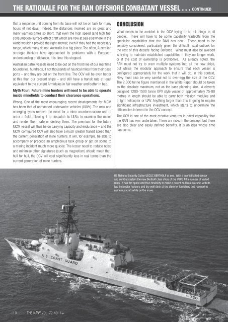 JAN-MAR 2010 VOL 72 No1 - Navy League of Australia