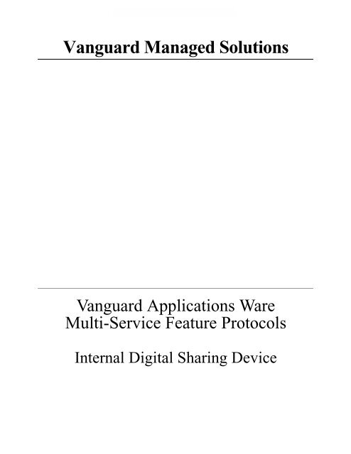 Internal Digital Sharing Device - Vanguard Networks