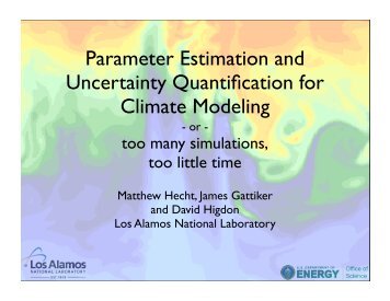 Parameter Estimation and Uncertainty Quantification for Climate ...