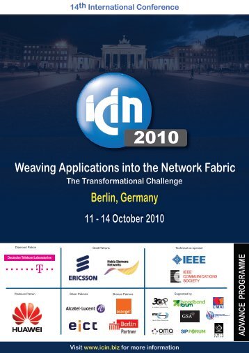 Berlin, Germany Weaving Applications into the Network Fabric - ICIN