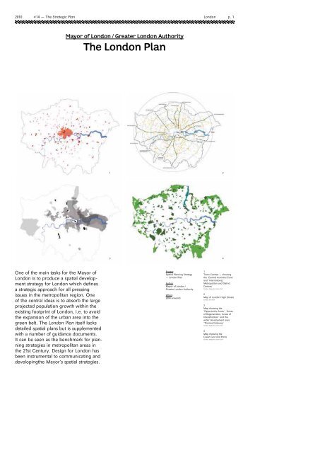Urban Planning in Berlin, London, Paris and Chicago 1910 and 2010