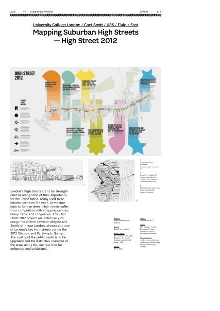 Urban Planning in Berlin, London, Paris and Chicago 1910 and 2010