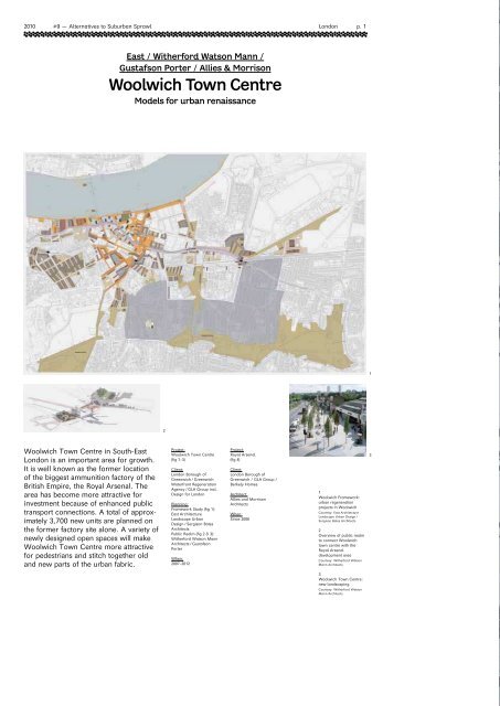 Urban Planning in Berlin, London, Paris and Chicago 1910 and 2010