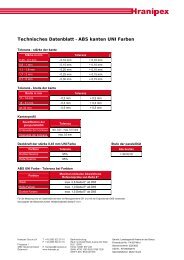 Technisches Datenblatt - ABS kanten UNI Farben - Hranipex