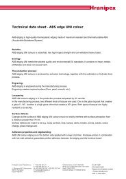 Technical data sheet - ABS edge UNI colour - Hranipex