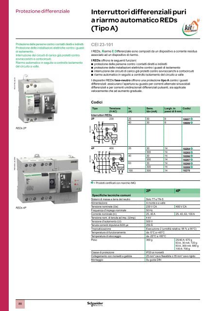 Protezione differenziale - Schneider Electric