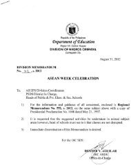 asean week celebration - DepEd NegOr Memo