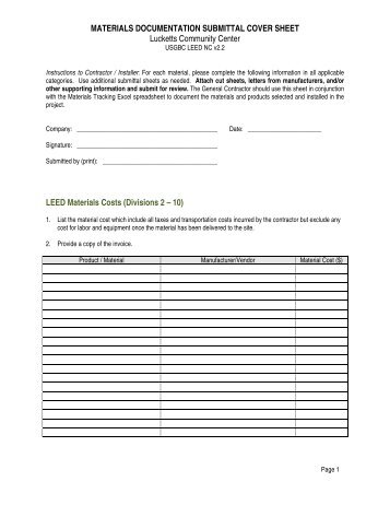 LEED Materials Documentation Submittal Cover Sheet_Lucketts.pdf