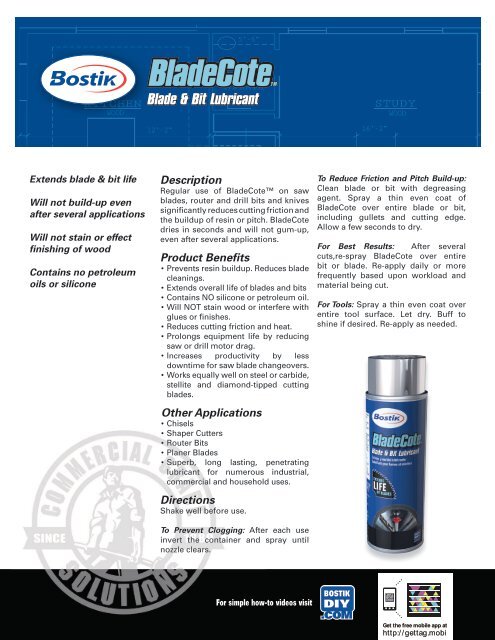 Bostik Bladecote Saw Blade and Bit Lubricant