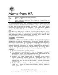 Memo from HR - International Personnel Management Association