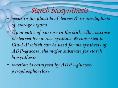 Metabolic Engineering of Carbohydrates - (CUSAT) â Plant ...