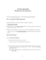 ECON 3560/5040 Homework #3 (Answers)