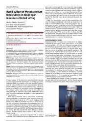 Rapid culture of Mycobacterium tuberculosis on blood agar in ...