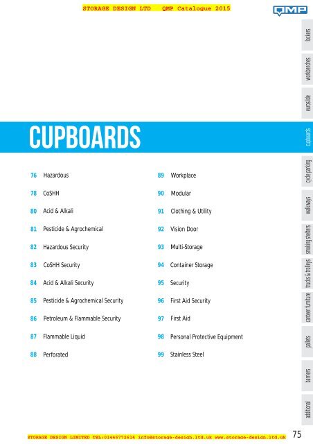QMP Industrial Equipment Catalogue 2015 from Storage Design Limited