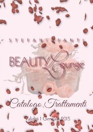 Catalogo Trattamenti Beauty Lounge Stefania Fanti - Gennaio 2015