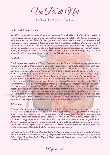 Catalogo Trattamenti Beauty Lounge Stefania Fanti - Gennaio 2015