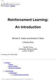 Reinforcement Learning: An Introduction - xavierdupre.fr