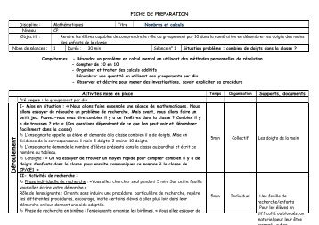 FICHE DE PREPARATION - Peysseri