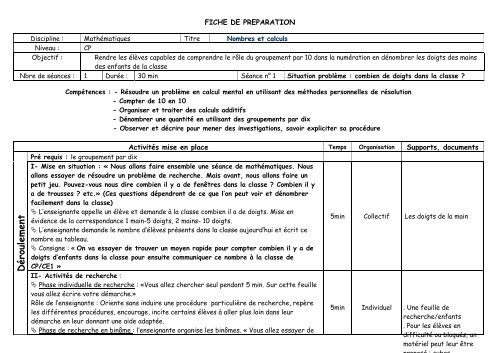 Fiche De Preparation Peysseri