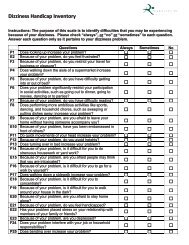 dizziness handicap inventory online dizziness handicap inventory online