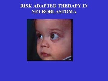 RISK ADAPTED THERAPY IN NEUROBLASTOMA - Maspho.org