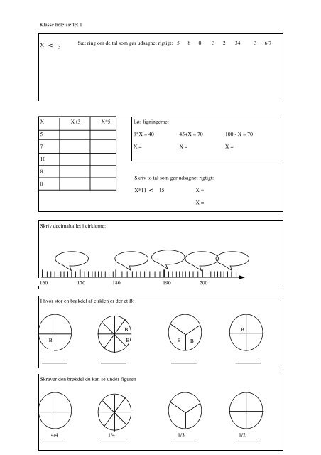 Matematik-test efter 6. klasse. - Baunenet.dk