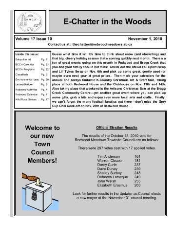 E-Chatter in the Woods - Townsite of Redwood Meadows