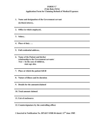 Medical reimbursement - stg1.kar.nic.in