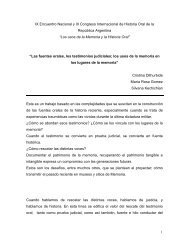 Las fuentes orales, los testimonios judiciales; los usos