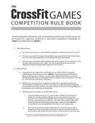 CrossFit Games Rulebook