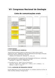Lista de ComunicaÃ§Ãµes - Centro de GeofÃ­sica de Ãvora