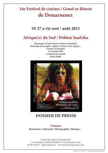 DP Festival Douarnenez.pdf - Festival de cinéma de Douarnenez