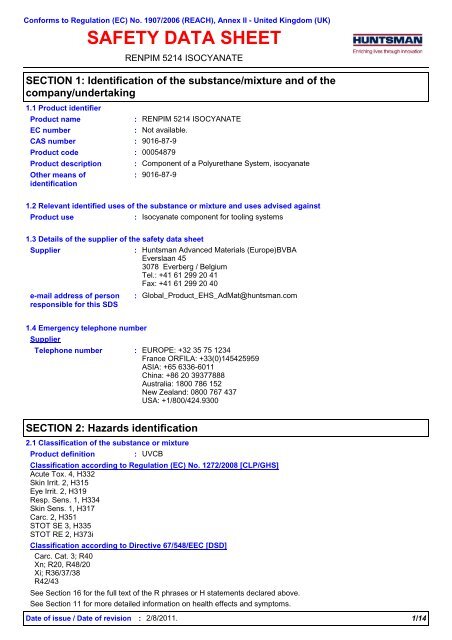 View MSDS ISO - Mouldlife