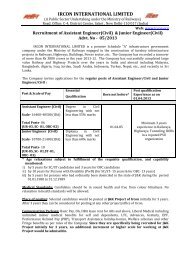 IRCON RECRUITMENT 2013 for CIVIL ENGINEERS - IES GATE ...