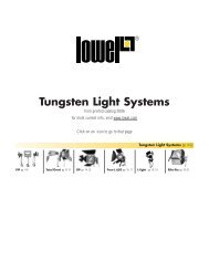 Tungsten Light Systems - Lowel