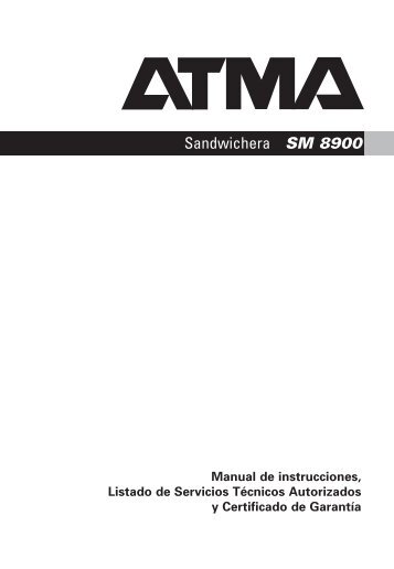 Sandwichera SM 8900 - Atma