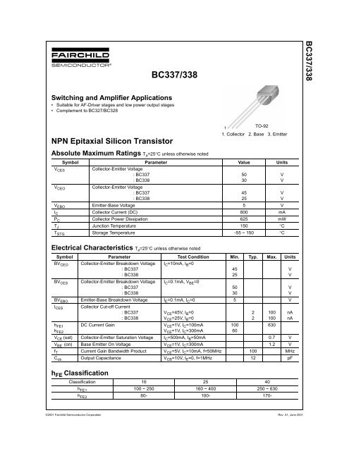 Bc337 Datasheet Pdf