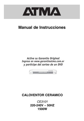 Manual de Instrucciones - Atma