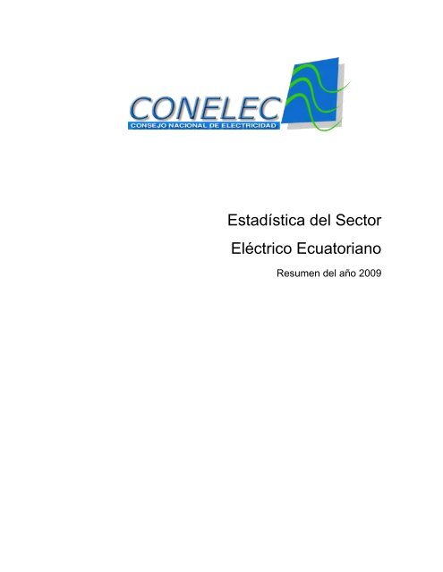 EstadÃ­stica del Sector ElÃ©ctrico Ecuatoriano - CONELEC