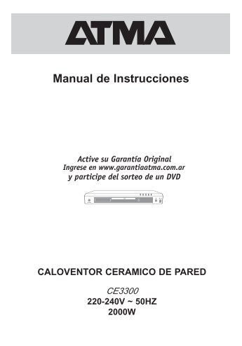 Manual de Instrucciones - Atma