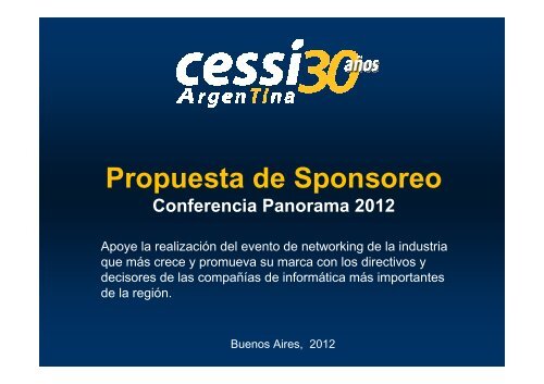 Propuesta de Sponsoreo - Cessi