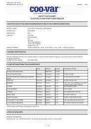 Clear Sealer Safety Data Sheet - Resto Coatings