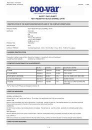 SAFETY DATA SHEET HEAT RESISTANT BLACK ... - Resto Coatings