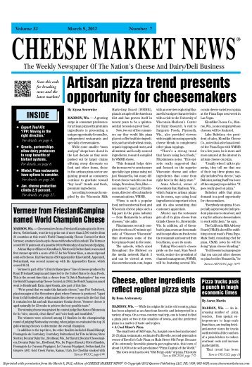 Artisan pizza trend presents opportunity for cheesemakers