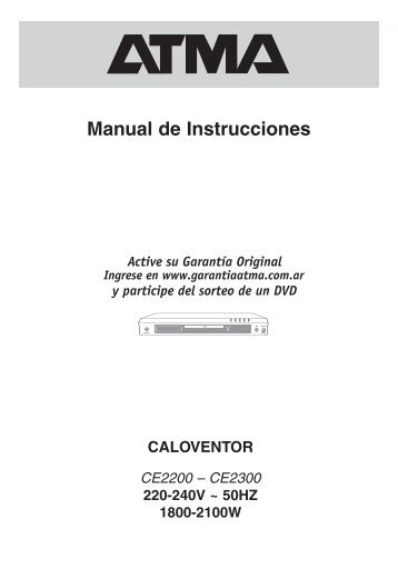 Manual de Instrucciones - Atma