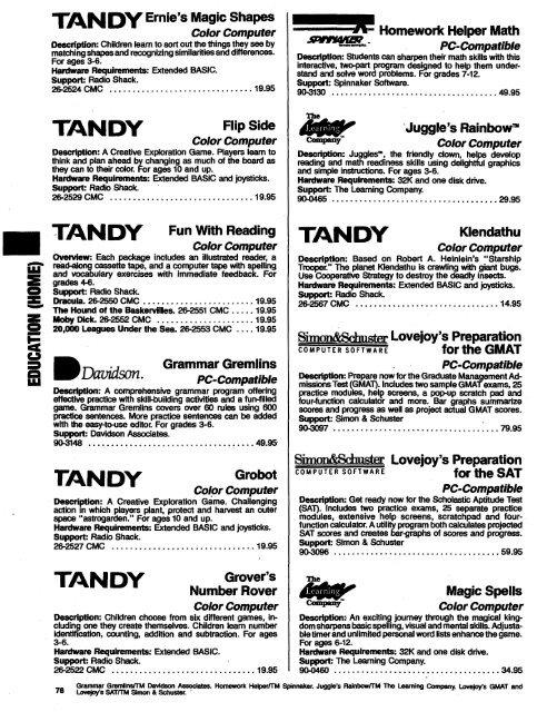 Tandy - TRS-80 Color Computer Archive