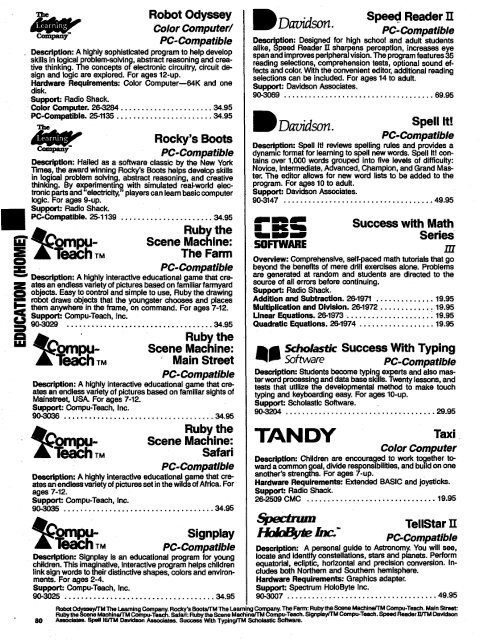 Tandy - TRS-80 Color Computer Archive