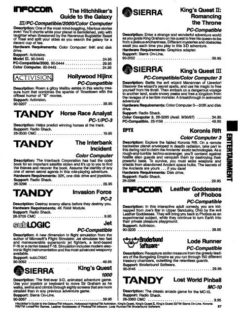 Tandy - TRS-80 Color Computer Archive