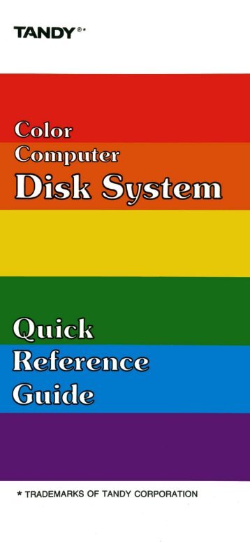 Color Computer Disk System - Quick Reference Guide (Tandy).pdf