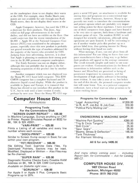 The Resource Magazine For Apple, Atari, and Commodore ...